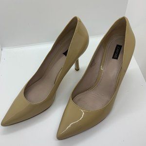 Joan & David Tan Patent Leather Heels - Size 8.5